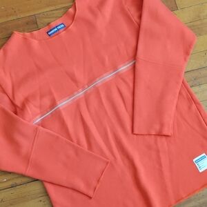 Random Faces Hunter Orange Zipper Pullover Size XL